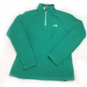 The North Face Green Fleece Quarter Zip Sweater M